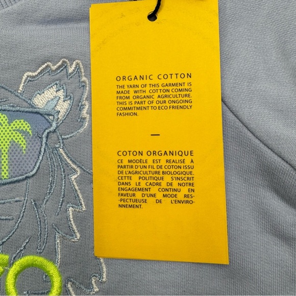 NWT KENZO Kids Baby Tiger Logo Embroidered Sweatshirt Blue Size 6M - Picture 7 of 16